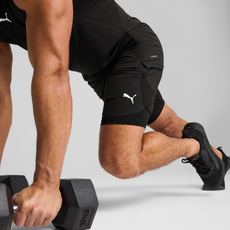 PUMA TRAINING TECH Mens Black 2-in-1 Shorts - Image 2